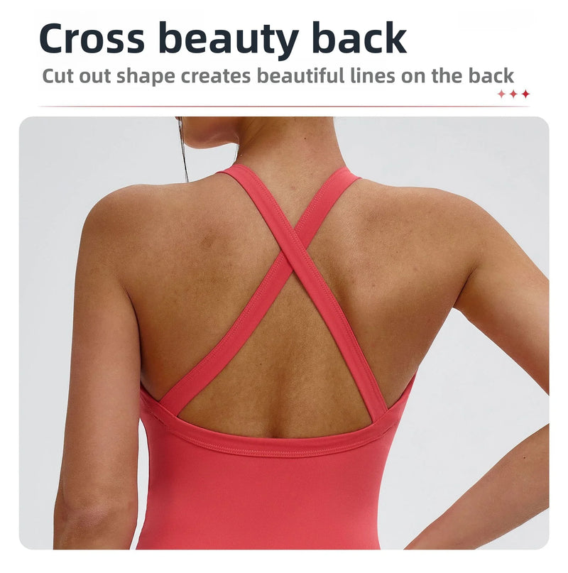 Gym Top Women Sports Bra Running Back Cross Yoga Breathable Sports Underwear Women High-intensity Push Up Fitness Workout Top