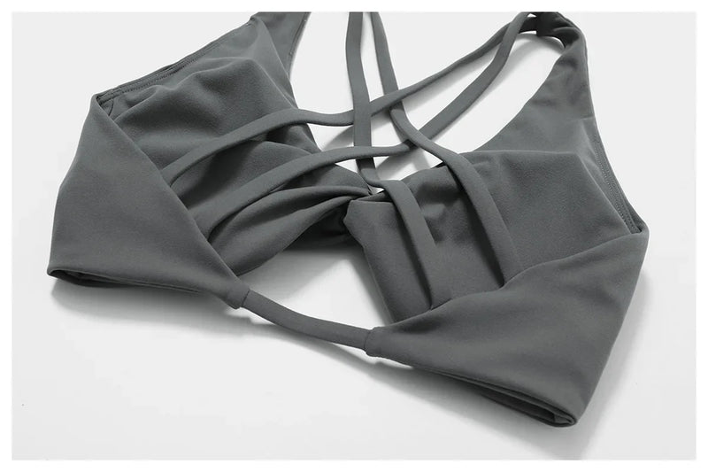 Push Up Gym Top Women Pleated Design Sports Bra Women Sexy Yoga Bra Running Yoga Clothes Women Fitness Workout Brassiere Women