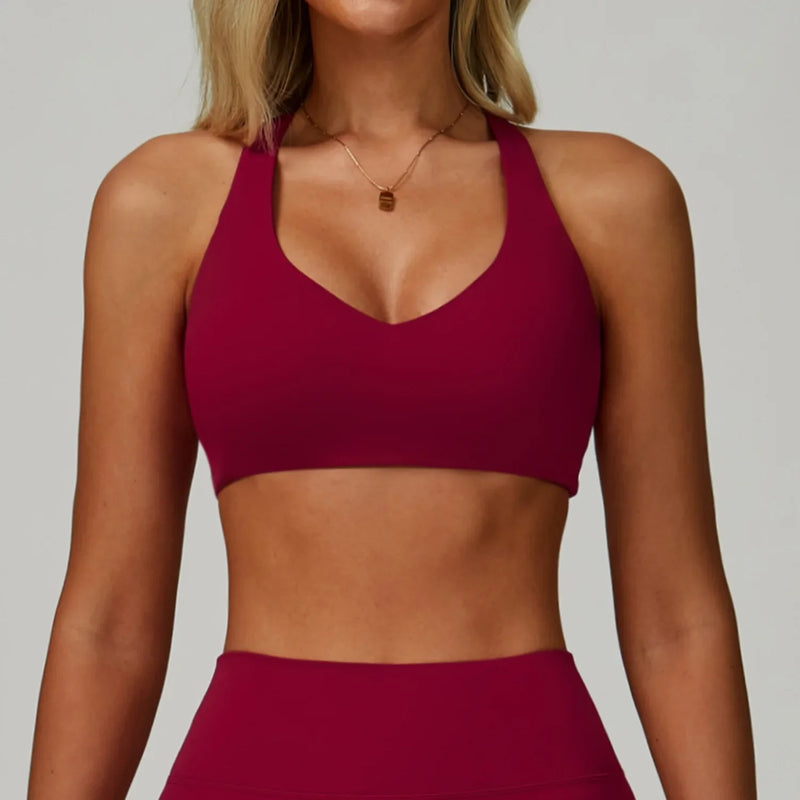 Sports Bra Women Top Push Up Fitness Yoga Bra Workout Underwear High Strength Sport Tops Women Breathable Running Vest Gym Wear