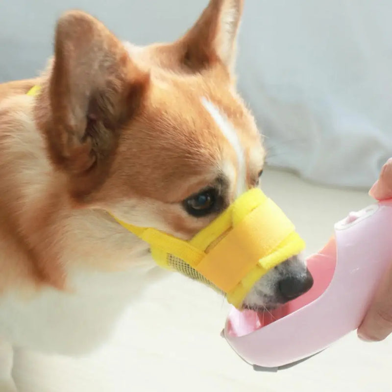 Adjustable Mesh Dog Muzzle – Anti-Barking & Anti-Biting Breathable Mouth Cover for Small & Medium Dogs