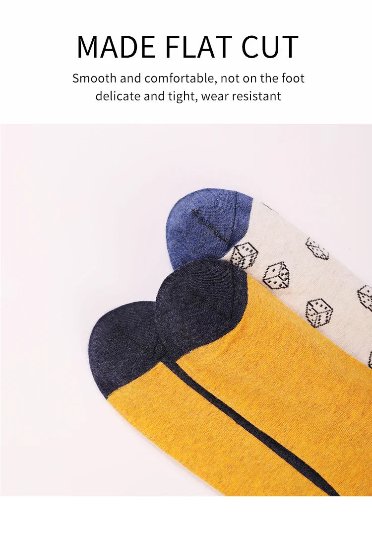 1Pairs Men's Fun Cool Breathable CottonCasual Socks Fun Patterns