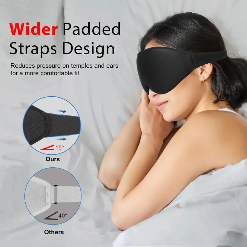 3D Sleep Mask – Memory Foam Eye Mask with 99% Light Blockout