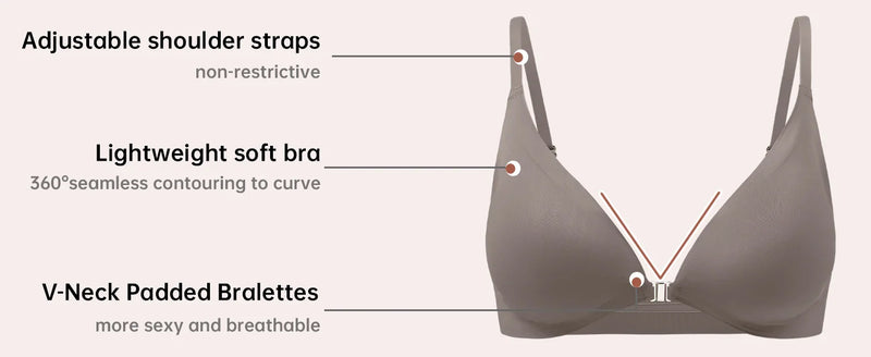 7pcs Bra and Panty Set Women's Lingerie Seamless Push-Up Wireless Bras with Removable Padding Basic Everyday T-Shirt Lingerie