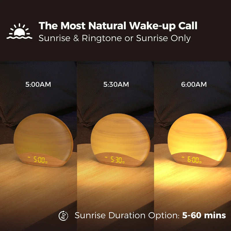 Sound machine sunrise alarm clock