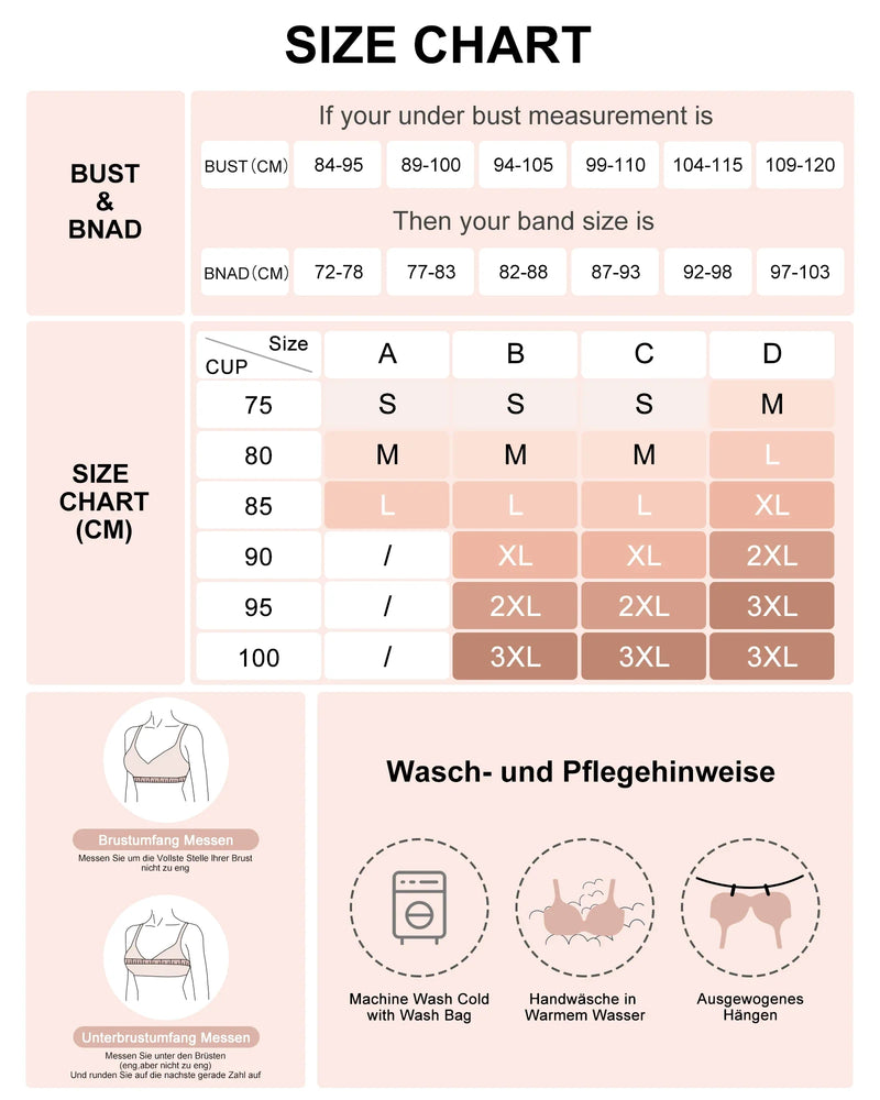 6pcs Women’s Bra Panties Everyday Wireless Push Up Lingerie Soft Briefs Seamless Bralettes, Breathable Padded Comfort Underpants