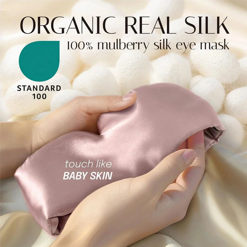 Mulberry Silk Sleeping Mask – Soft Padded Light-Blocking Eye Mask