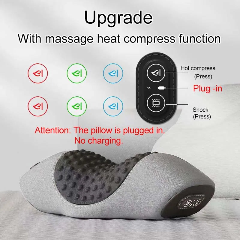 Heated Waist Support Pillow with Electric Massage