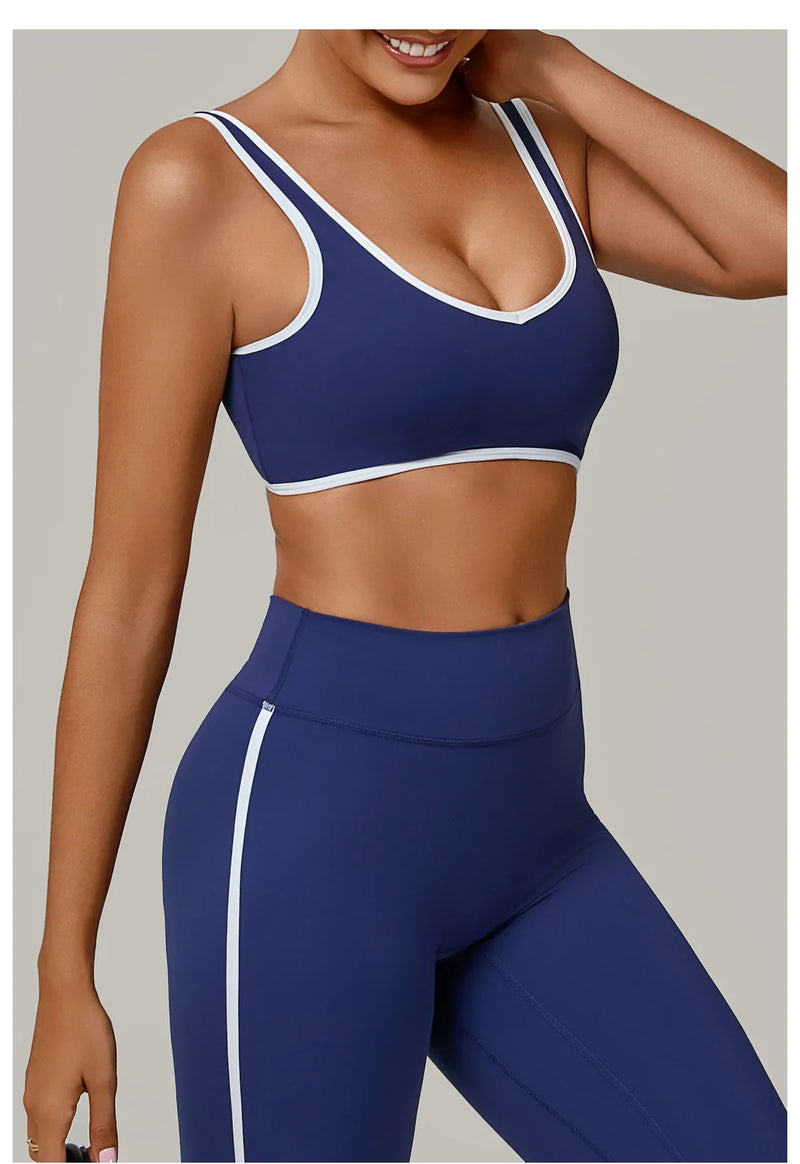 Breathable Sports Underwear Anti-Sweat Fitness Top Women Yoga Bra Shockproof Crop Top Push Up Running Sport Bra Gym Workout Top