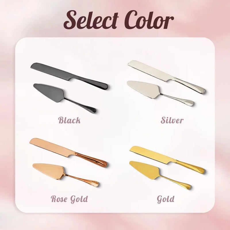 1 Set Personalize Steel Cake Shovel Set Customized Stainless Bread Pizza Knife Spatula Wedding Party Gift