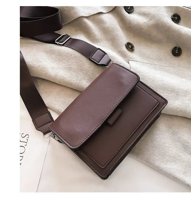 Fashion Brand Women's Small Crossbody Bag | Lightweight PU Leather Messenger Bag (Flap Handbag Purse, Summer Travel Bag for Female)