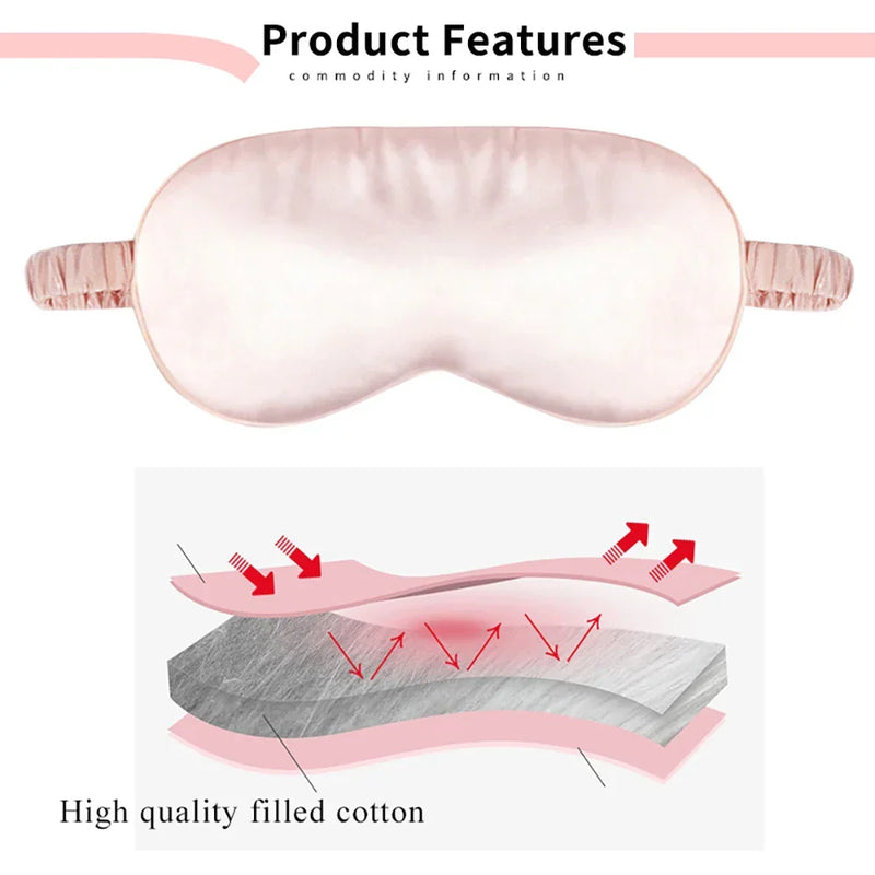 Silk Cotton Padded Eye Mask | Full Cover Light Block