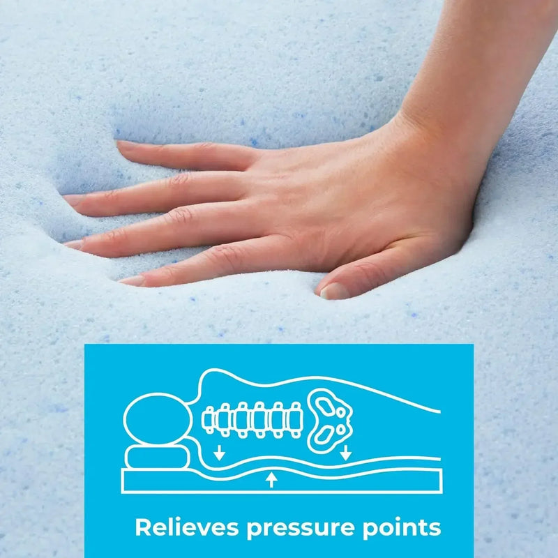 Gel Infused Memory Foam Mattress Topper – Cooling Full Mattress Pad
