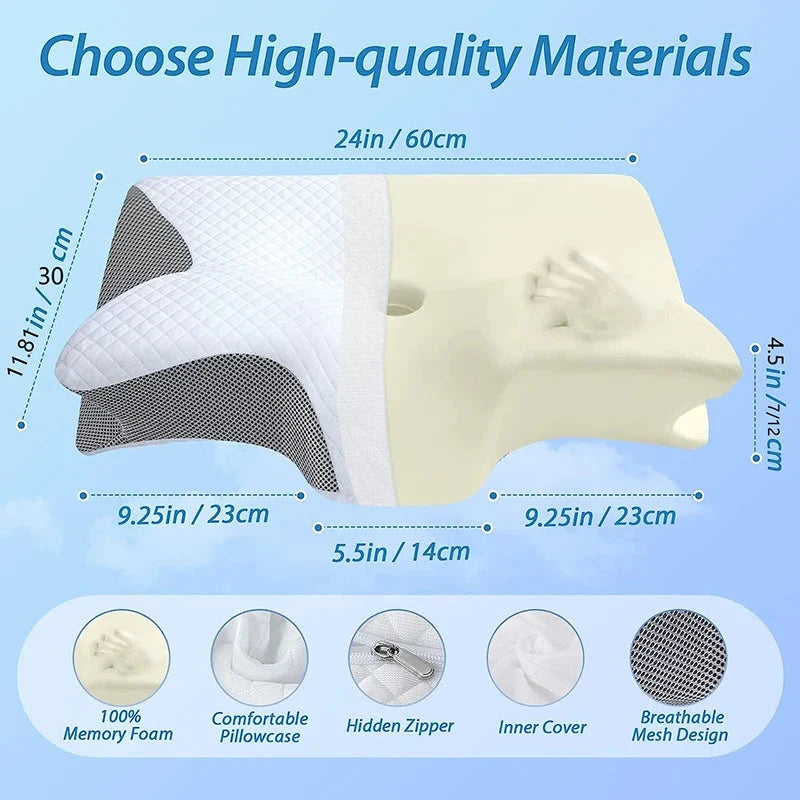 Memory Foam Cervical Pillow – Orthopedic Neck Support Pillow