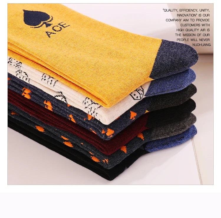1Pairs Men's Fun Cool Breathable CottonCasual Socks Fun Patterns
