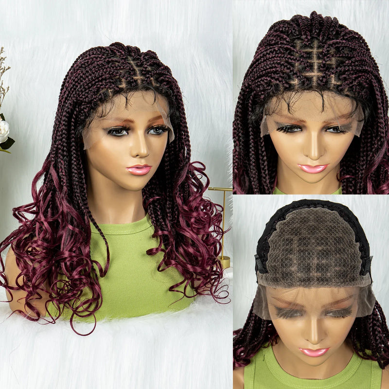 Pre-Looped Bohemian Box Braids with Curly Ends | Crochet Hair