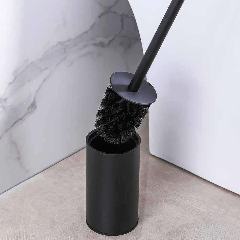 Toilet Bowl Brush Holder Set – Hidden Compact Deep Cleaning Scrubber