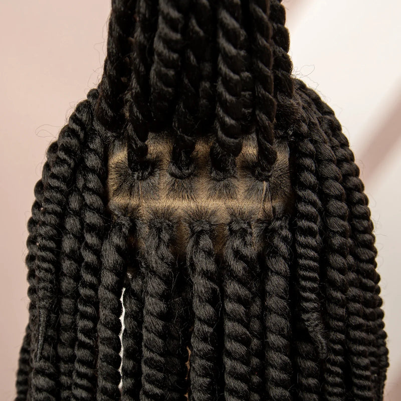 Twisted Braided Wig | Bob Twist Crochet Wig | Full Lace Braided Wig for Black Women | Kanekalon Hair