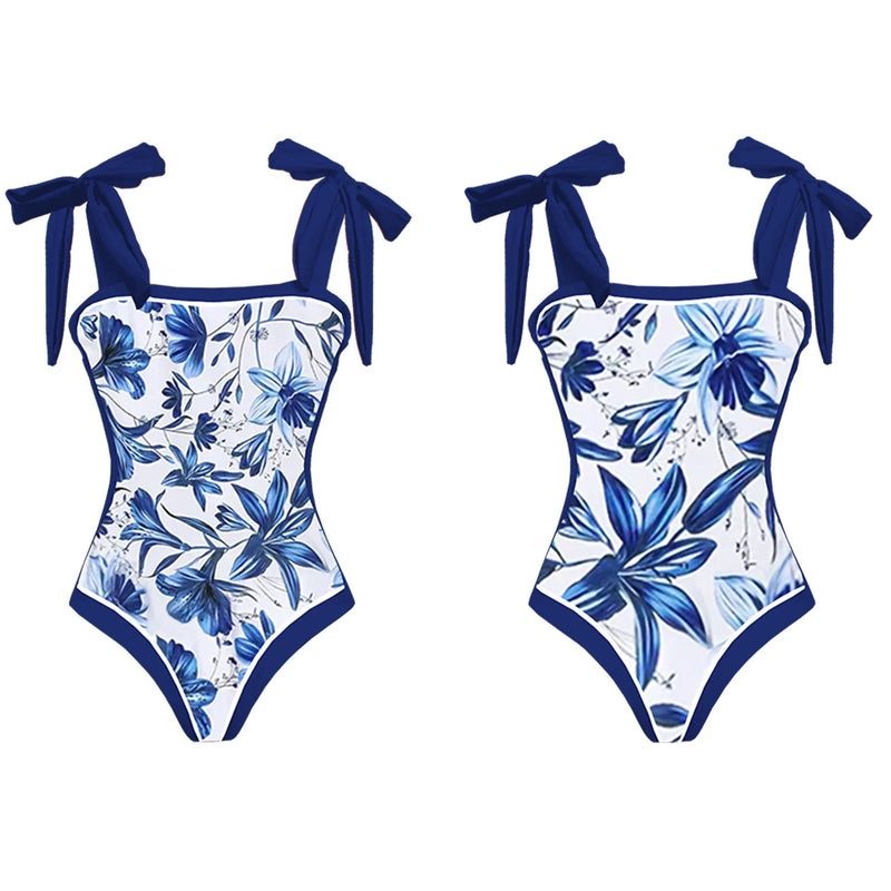 2-Piece Shoulder Ruffle Swimsuit With Cover Up Sexy Beachwear