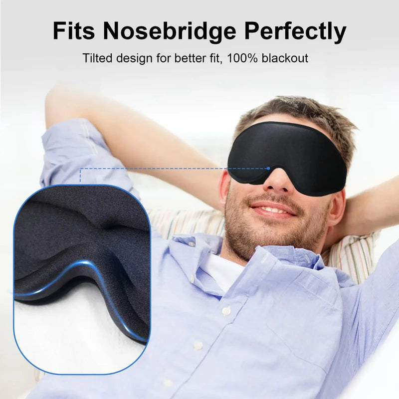3D Sleep Mask – Memory Foam Eye Mask with 99% Light Blockout