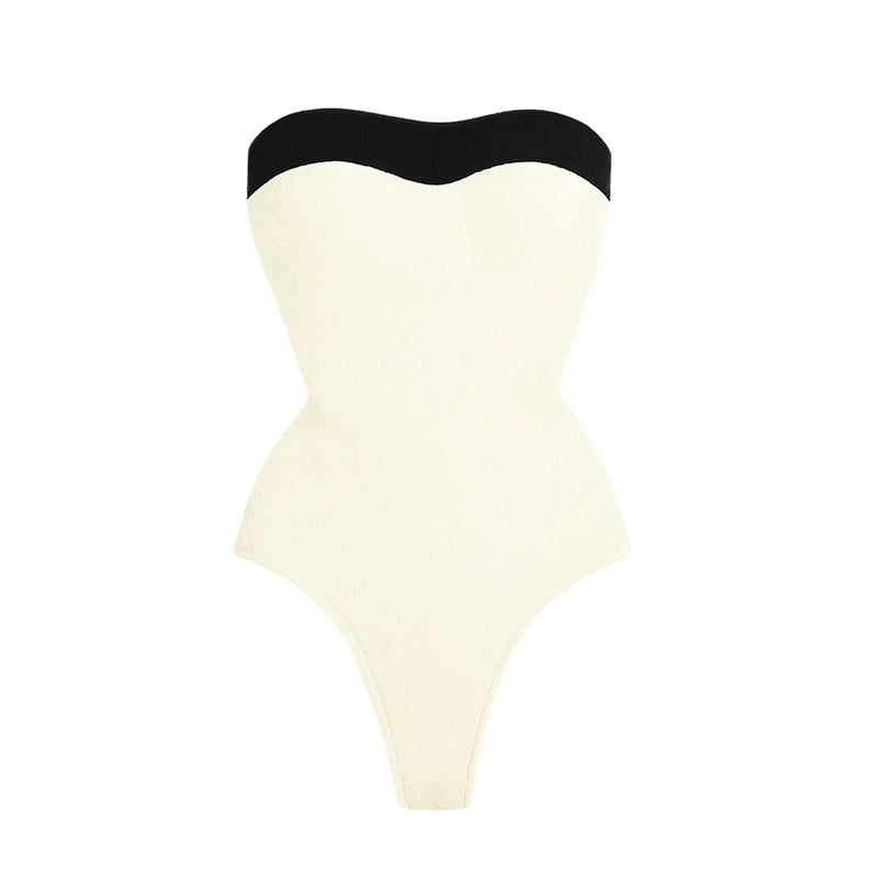 2Pcs Black White Swimsuit 2026 Bandeau Biquini Women Sexy Bikini Push Up Swimwear Female Patchwork Dress Bathing Suits Beachwear