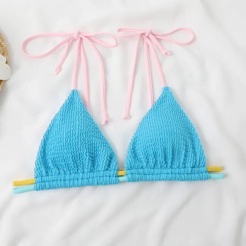 2026 New Fashion Sexy Bikini Solid Swimsuit Women Swimwear Push Up Set Brazilian Bathing Suit Summer Beach Wear Swimming
