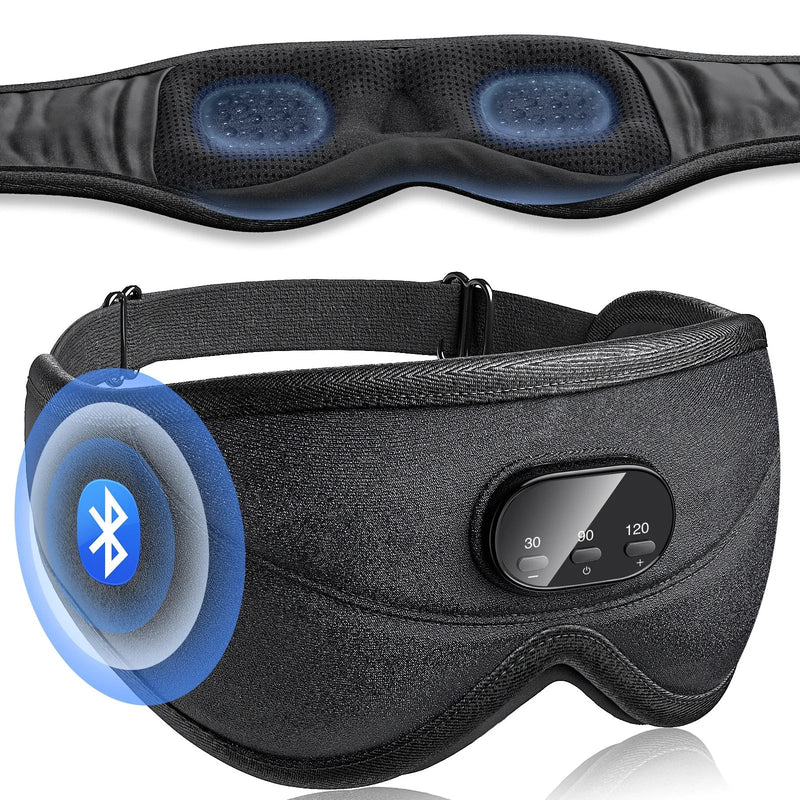 3D Bluetooth Sleeping Mask with Built-In Headphones & Blackout Design