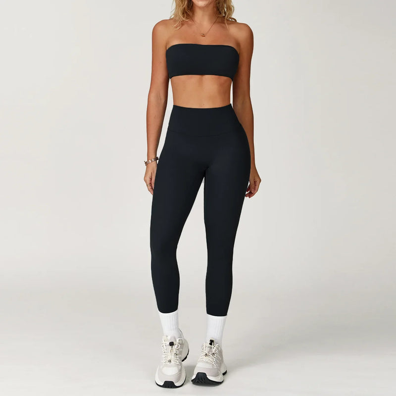 Yoga Set 2PCS Fitness Suit Women's Tracksuit Sportswear Workout Sports Bra High Waist Leggings Gym Clothing Sports Shorts Suits