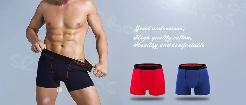 5Pcs Men's Cotton Underwear Short Boxers