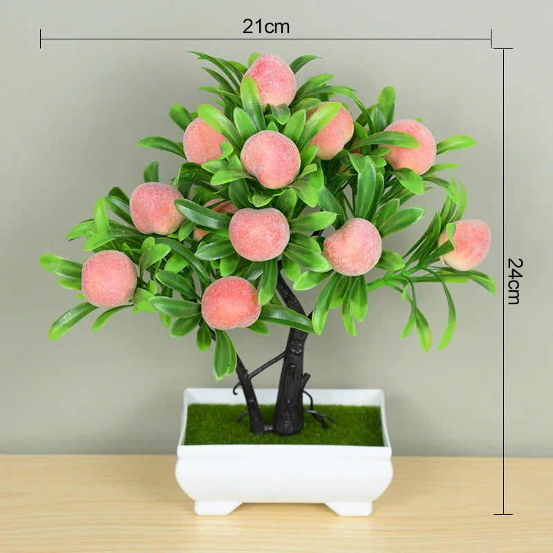 Artificial Potted Plants Bonsai Small Tree Plant Flowers Home Decor