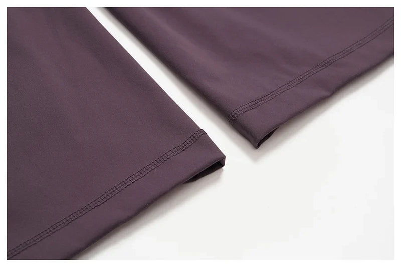Yoga Set 2 Pieces Women Fitness Sportswear Gym Loose wide-leg pants Long-sleeved T-shirt Sports Crop Tops Tracksuit Workout Wear