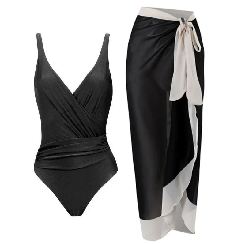 2-Piece Women Brazilian Floral Printed Ruffle Bikinis Strappy Bandage Swimwear