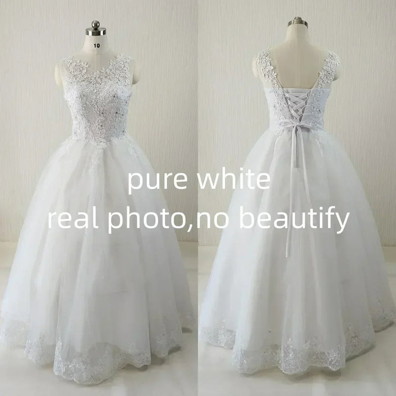 Plus Size Wedding Dress - V-Neck Sequined Ball Gown Customizable | Femstylo