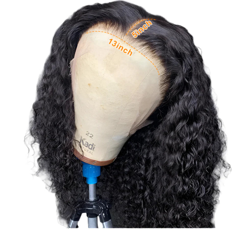 180% Density Deep Wave Bob Wig | Transparent Lace Front Human Hair