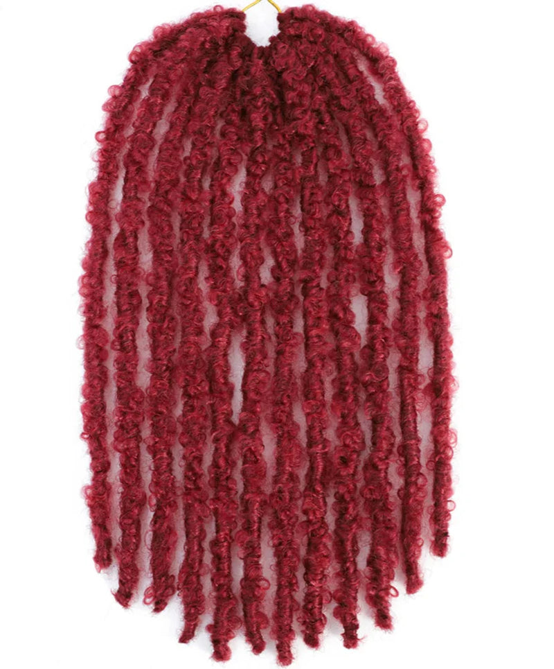 Butterfly Faux Locs Crochet Hair | 12/14" Distressed Goddess Locs | Pre-Looped | 12 Strands/Pack