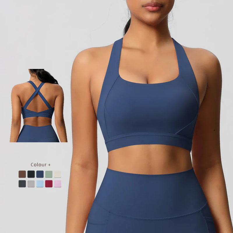 Women Fitness Yoga Bras Sexy Sling Beauty Back Fitness Push Up Sports Women Underwear Running Crop Top Yoga Clothes
