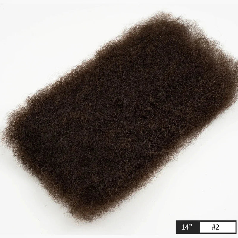 QVR Afro Kinky Curly Bulk Human Hair | No Attachment | Remy Hair | Natural Color | Dreadlock & Braiding Hair