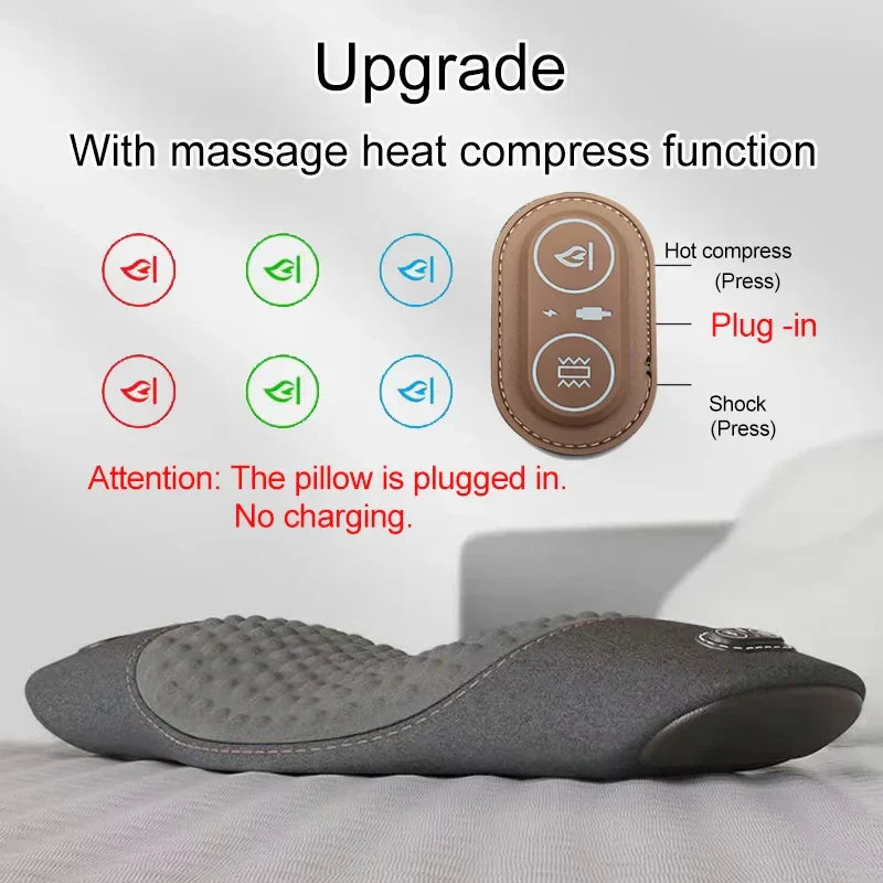 Heated Waist Support Pillow with Electric Massage