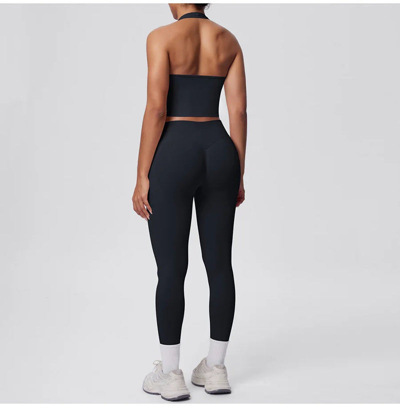 2pcs Yoga Set Gym Outfits Clothes Athletic Wear Yoga Suits For Women Fitness Set Tracksuits Sports Bra Gym Leggings Sportswear