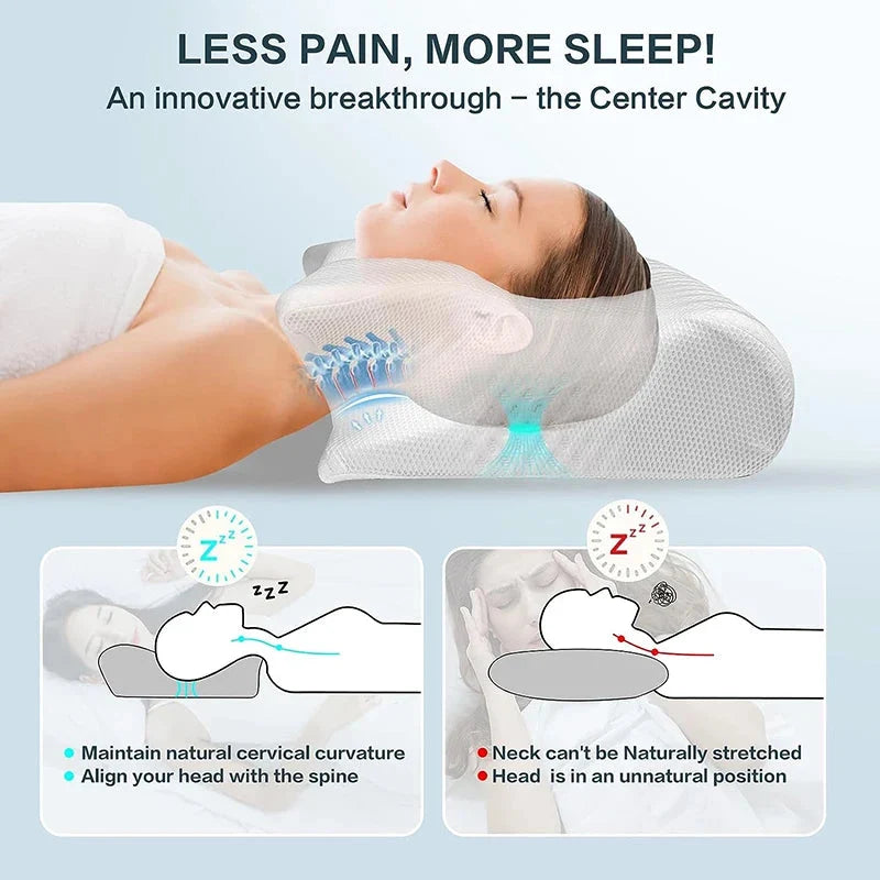 Memory Foam Cervical Pillow – Orthopedic Neck Support Pillow