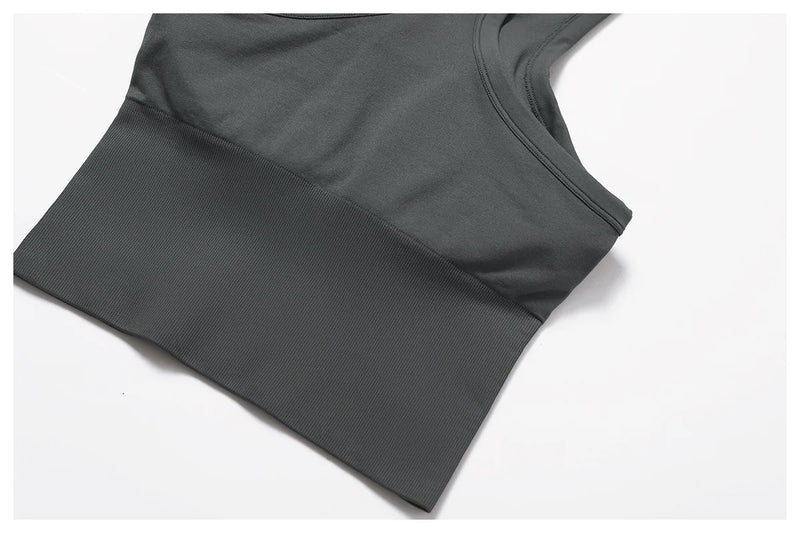 Women Tops Breathable Sports Bra Absorb Sweat Shockproof Padded Gym Clothes Running Fitness Seamless Yoga Sports Bra Underwear