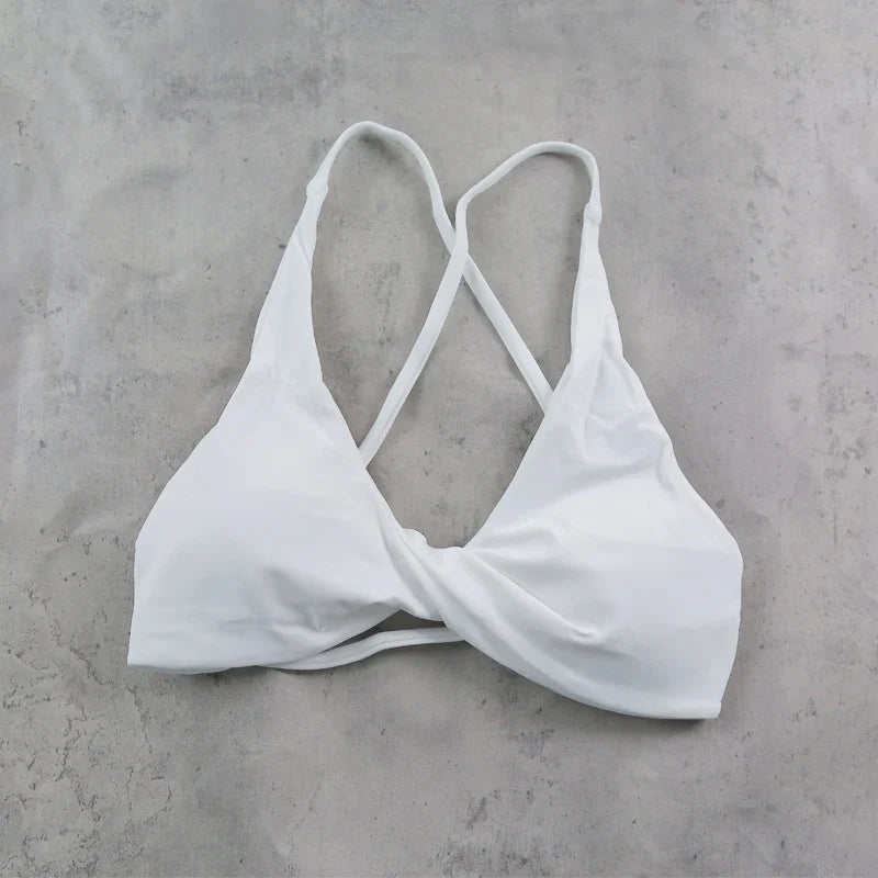 DIAS FIT JOY Women's  Workout Sports Bras Beauty back Cross Padded Low Impact Fitness Bra Yoga Top Cycling Fitness