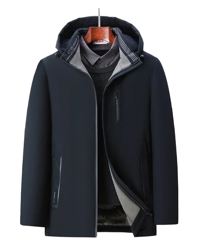 Business Men's Graphene Coat Men Cold Resistant Casual Jacket Winter Thick Keep Warm Parkas New Male High-end Parkas