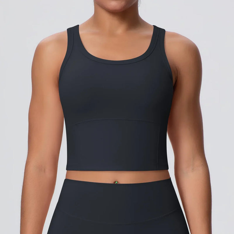 Sports Bra Women's Yoga Bra Fixed Chest Pad Gym Vest Shock-proof Workout Tops Yoga Clothes U-shaped Back Workout Fitness Running