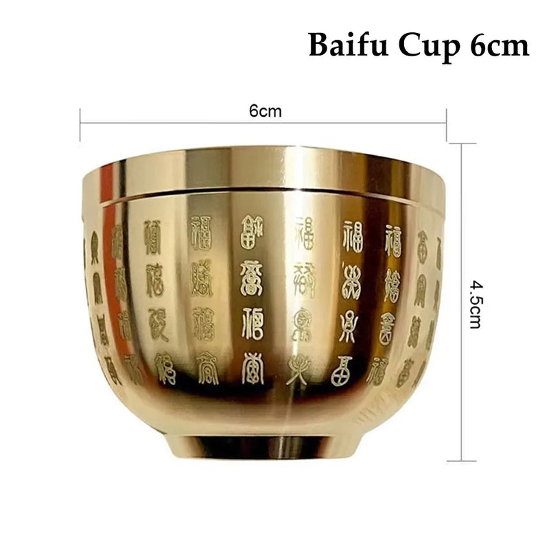 1Pcs Wealth Attracting Pure Brass Cornucopia Small Mini Rice Cylinder 4.5-7cm