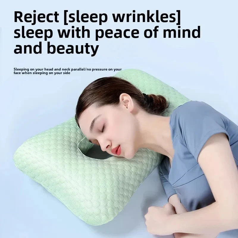 Polyester Cotton Beauty Pillow – Face Care Pillow for Side Sleepers