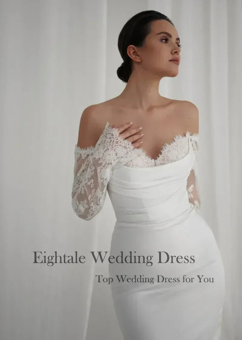 Bohemian Mermaid Wedding Dress - Custom Lace Off-Shoulder Gown | Femstylo