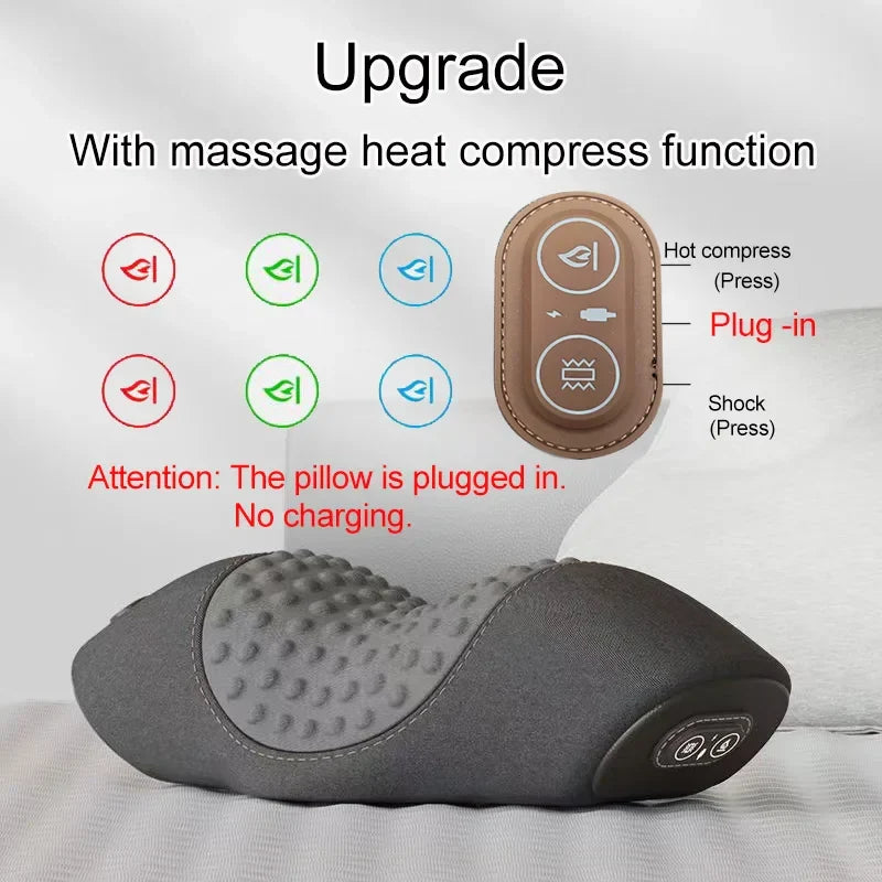 Heated Waist Support Pillow with Electric Massage