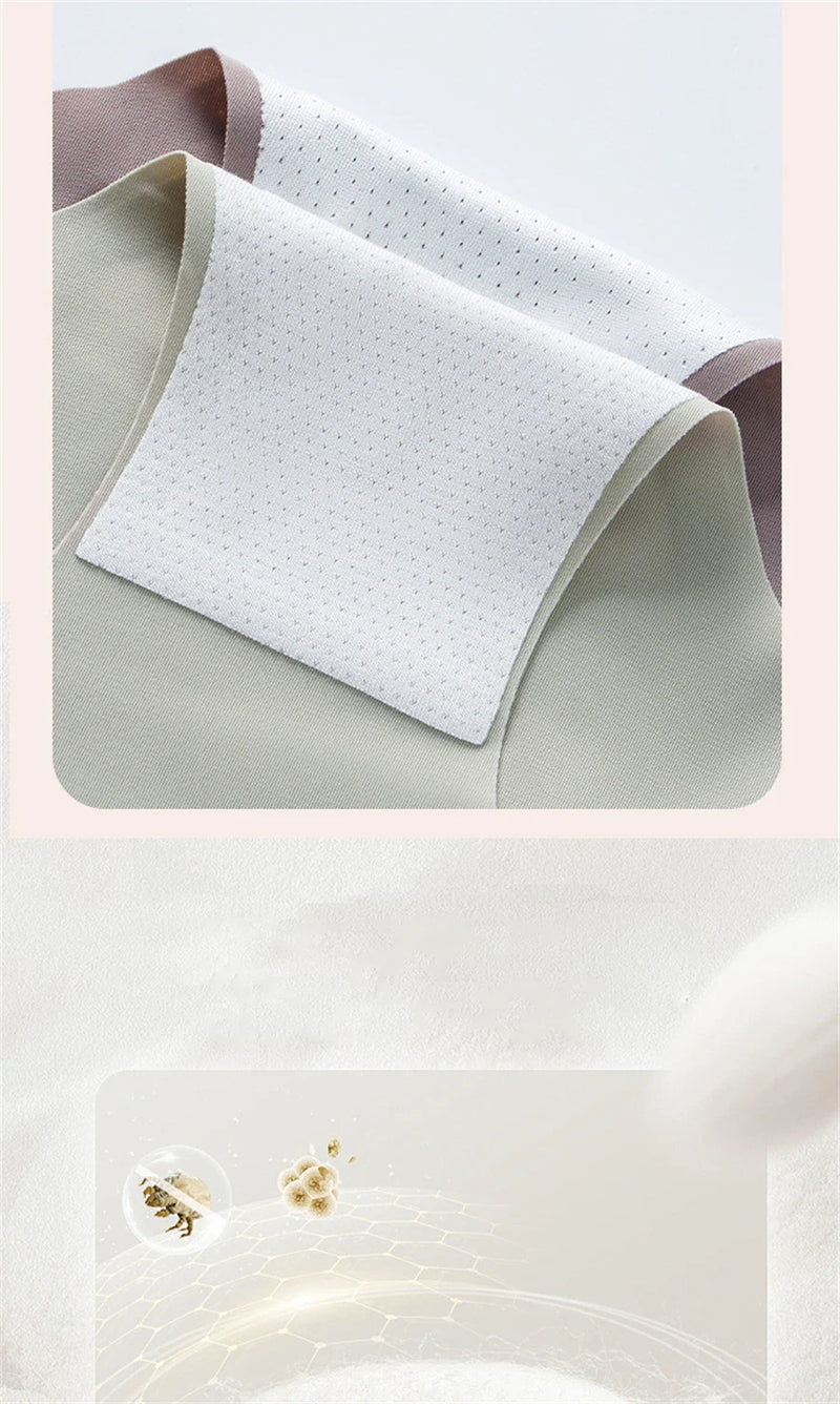 5PCS Seamless Mulberry Silk Underwear Ultral Thin Women's Panties Sexy High Elastic Invisible Briefs Soft Underpants Lingerie