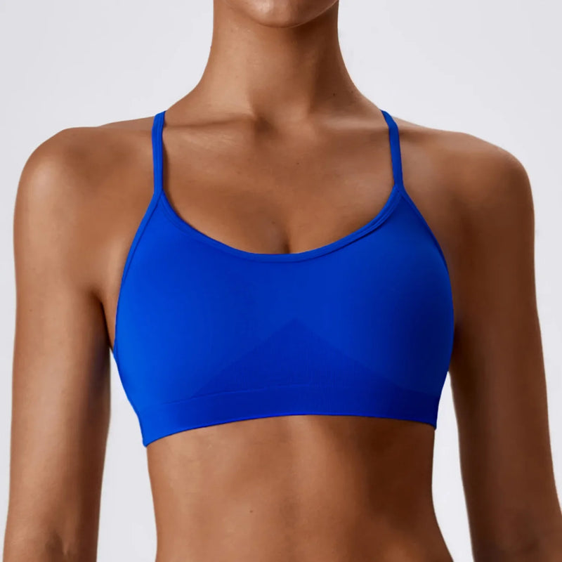 Women Cross Strap Sports Bra Women Push Up Sport Bra Yoga Gym Crop Top Brassiere Fitness Top Seamless Sport Bra Breathable Bras