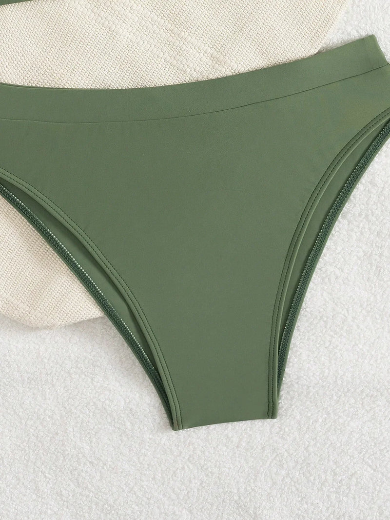 Sexy High Waist Bikini Set 2026 Women Pleate Push Up Two Piece Swimsuit Brazilian Beach Bathing Suit Holiday Swimwear Biquini